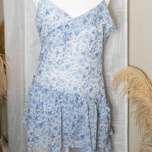 Blue Floral Sundress Size L